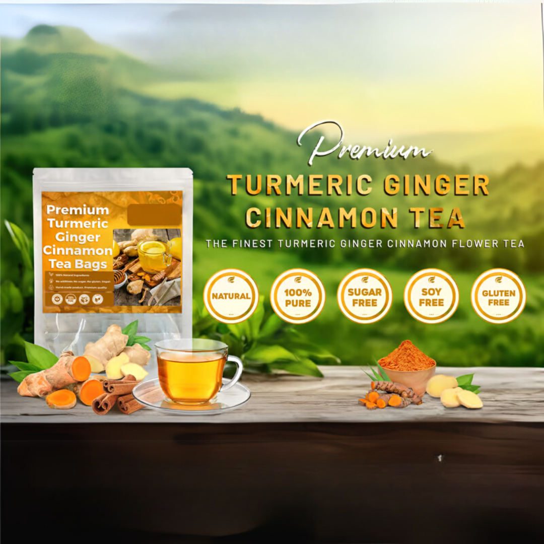 100% Natural Turmeric Ginger Cinnamon Tea