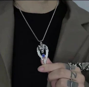 Glowing wolf necklace🐺🐺 - "SAVE A WOLF"