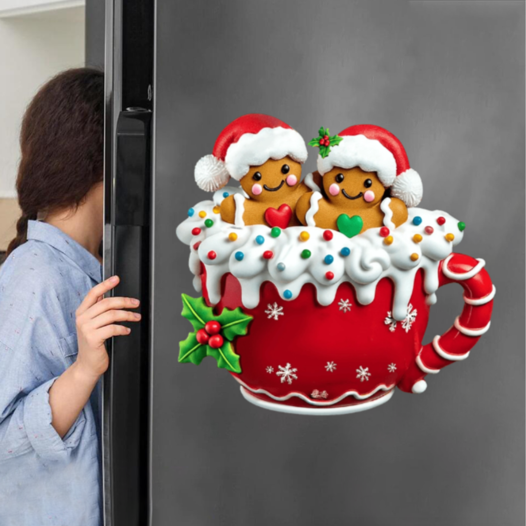 Merry Christmas - Personalized Gingerbread Family Decal