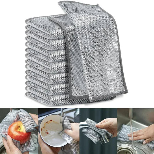 Abrasive fiber dishcloth (set of 10)