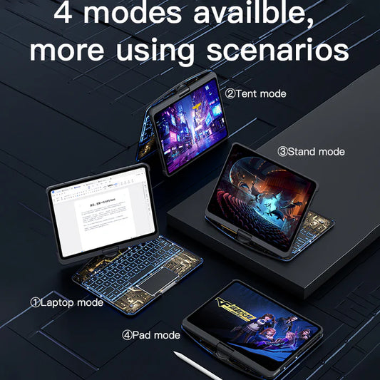 Transparent 360° iPad Keyboard Case