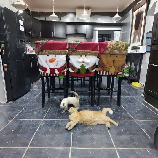 🎄Cute Christmas Themed Chair Cover