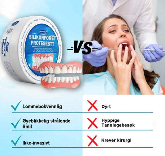 Bikenda™ Silicone Denture Set - For optimal komfort og perfekt passform!