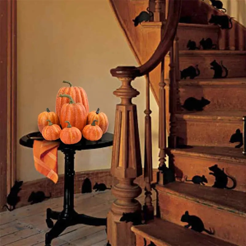 Artificial Pumpkin Decorations – 7 Pcs Set 🎃 Fall, Halloween