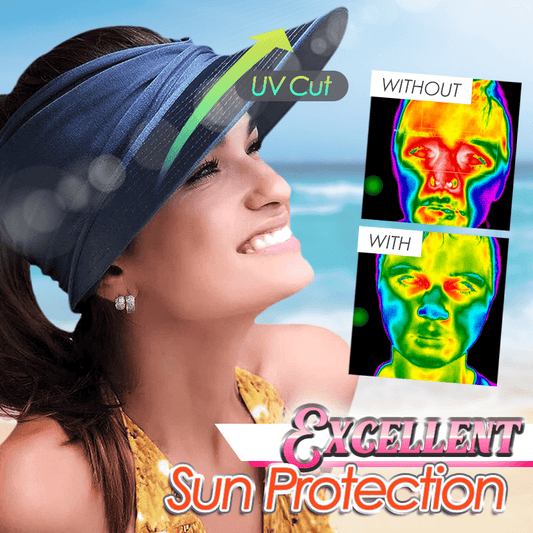 Summer Sun Visor Ponytail Hat