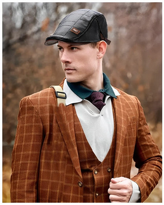 High Quality Trendy Leather Beret