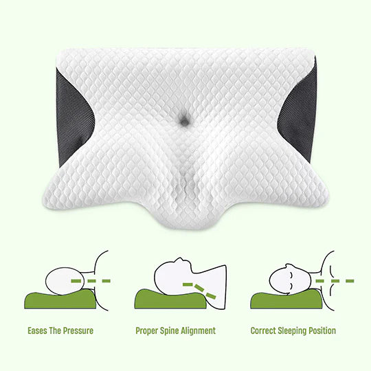 Orthopedic Butterfly Memory Foam Neck Pillow - Comfort & Massage Technology