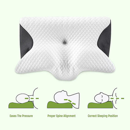 Orthopedic Butterfly Memory Foam Neck Pillow - Comfort & Massage Technology