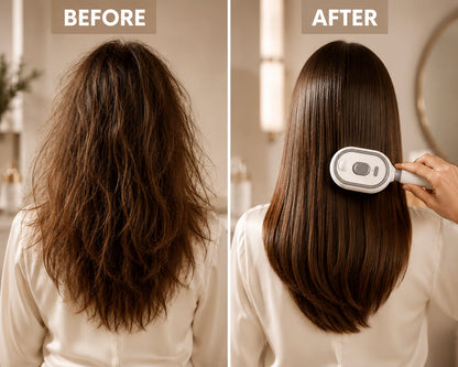 2-in-1 Hair Straightening Brush – Straighten, Detangle & Shine