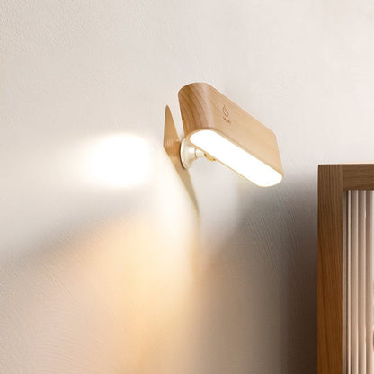 360° Rotating Magnetic Charging Desk Lamp — Solid Wood