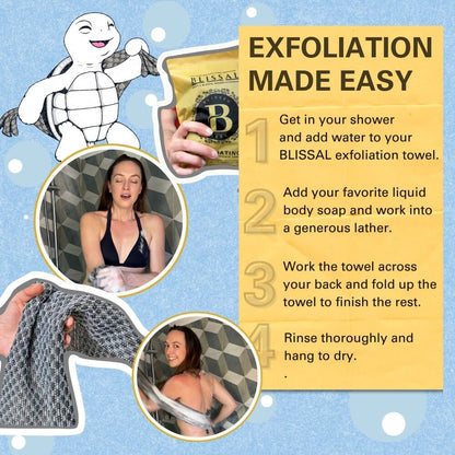 🧼Blissal Exfoliating Antibacterial Shower Towel🚿