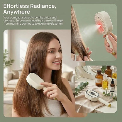 2-in-1 Hair Straightening Brush – Straighten, Detangle & Shine
