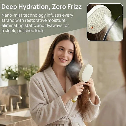 2-in-1 Hair Straightening Brush – Straighten, Detangle & Shine