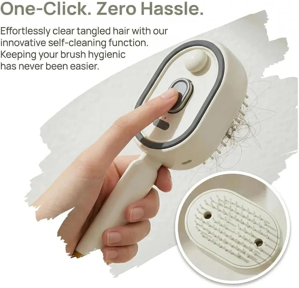 2-in-1 Hair Straightening Brush – Straighten, Detangle & Shine