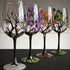 Four Seasons Tree Wine Glasses - Hand Painted Art