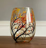 Four Seasons Tree Wine Glasses - Hand Painted Art