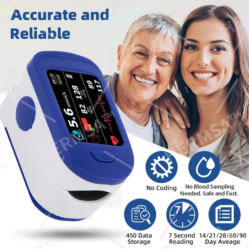 HERMSA™ High-Precision Multi-Purpose Non-Invasive Medical Device(For Blood Glucose, Blood Oxygen, and Blood Pressure Monitoring)[99.9% Accuracy]