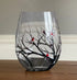 Four Seasons Tree Wine Glasses - Hand Painted Art