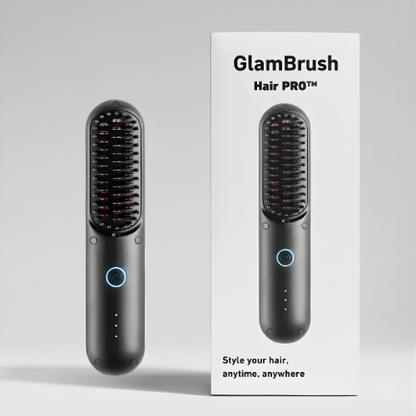 Heated Hair Smoothing Brush | Get sleek salon confidence anywhere – 3 heat settings for every hair day