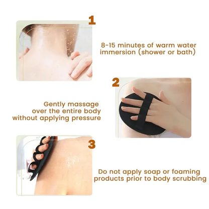 🧽 4-Pack Soft Rubber Shower Scrubber – Gentle Exfoliating Body Cleaner