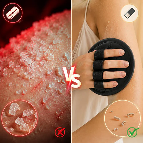 🧽 4-Pack Soft Rubber Shower Scrubber – Gentle Exfoliating Body Cleaner