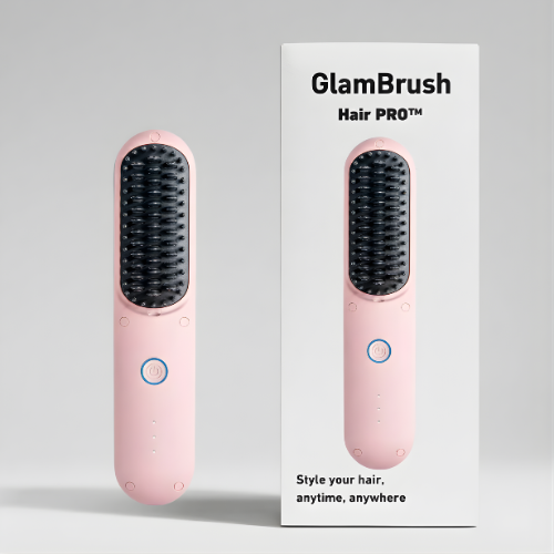 Heated Hair Smoothing Brush | Get sleek salon confidence anywhere – 3 heat settings for every hair day
