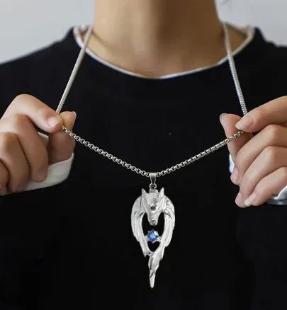 Glowing wolf necklace🐺🐺 -  "SAVE A WOLF"