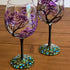 Four Seasons Tree Wine Glasses - Hand Painted Art