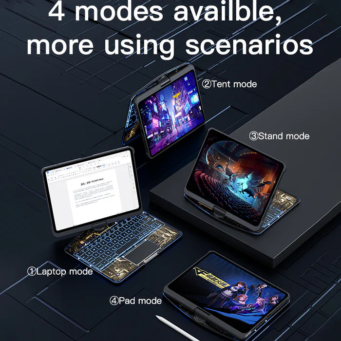 Transparent 360° iPad Keyboard Case