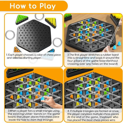 Triangle Chain Strategy Board Game