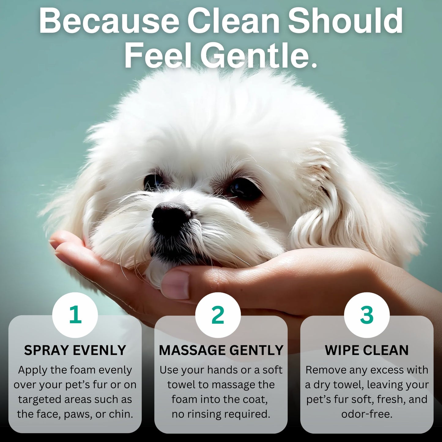 Musentang™ Whitening Foam- For Pets Who Protest Baths