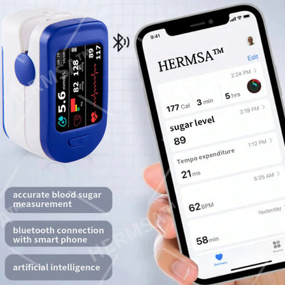 HERMSA™ High-Precision Multi-Purpose Non-Invasive Medical Device(For Blood Glucose, Blood Oxygen, and Blood Pressure Monitoring)[99.9% Accuracy]