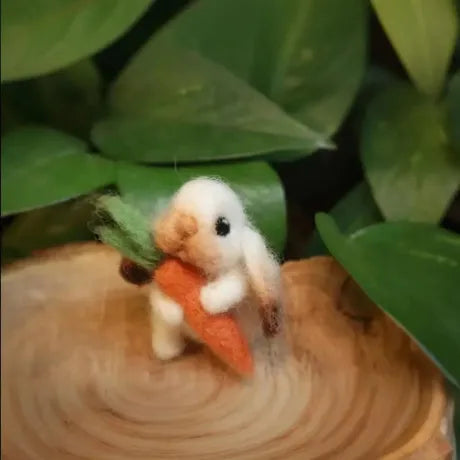 🐰🥕Felted Lop Eared Bunny With Carrot