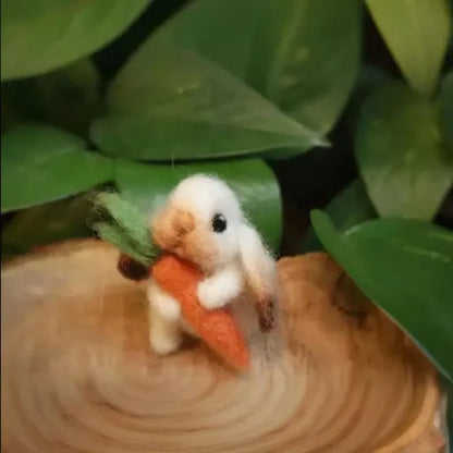 🐰🥕Felted Lop Eared Bunny With Carrot