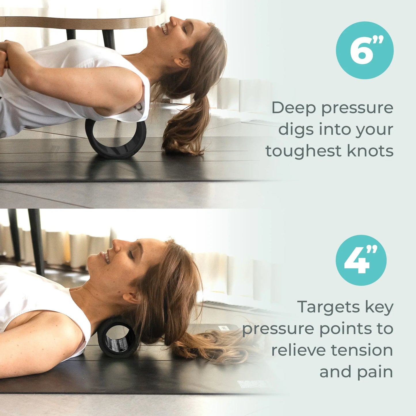 Yoga Foam Roller - Neck and Back Pain Relief