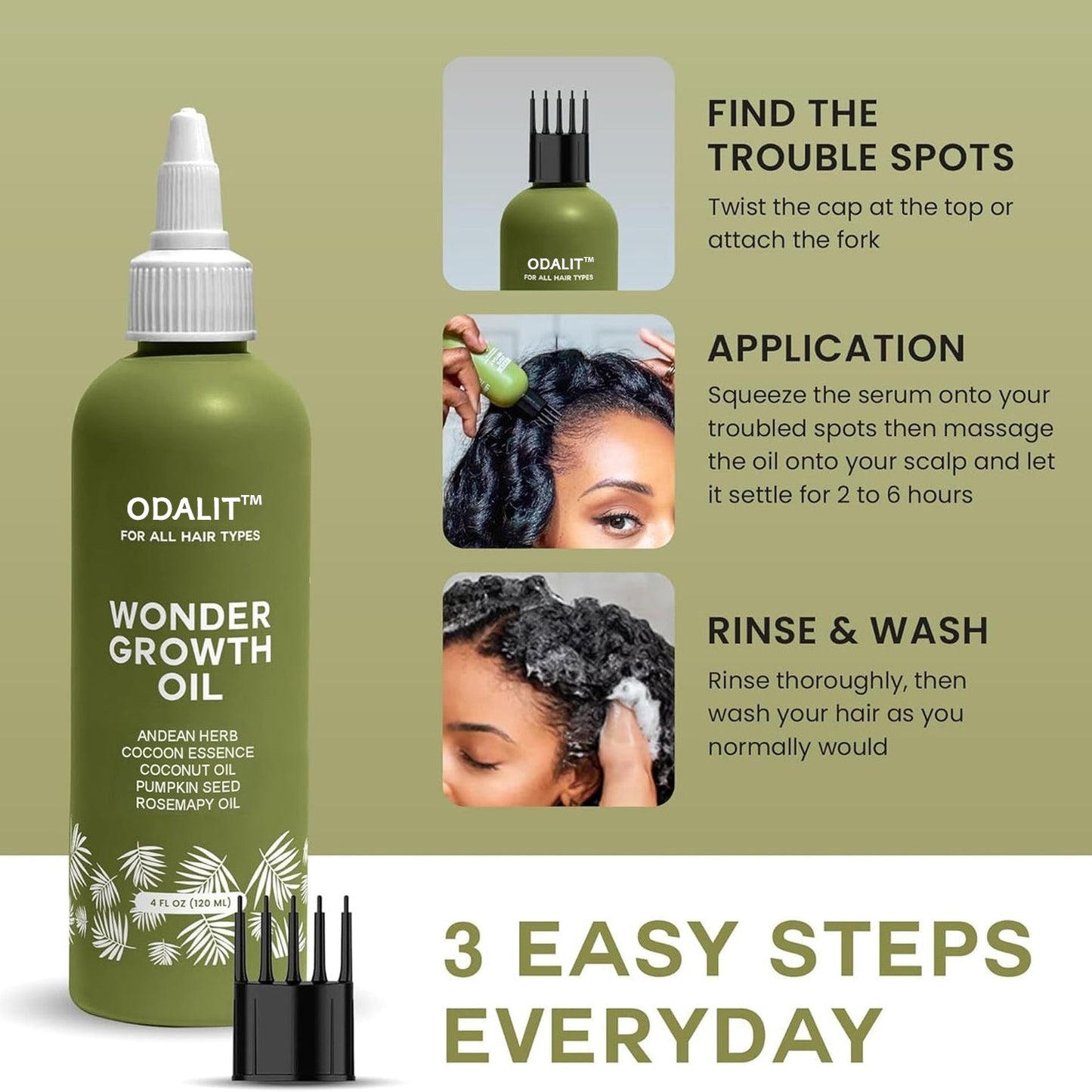 🔥LAST DAY SALE-60% OFF -ODALIT™ Wonder Growth Oil