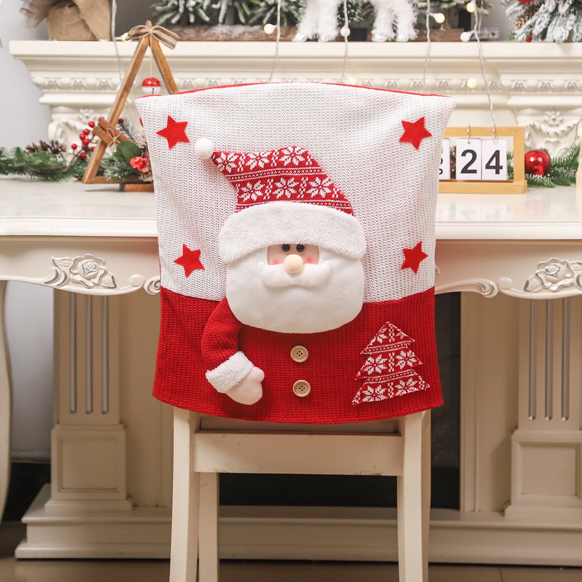 🎄Cute Christmas Themed Chair Cover