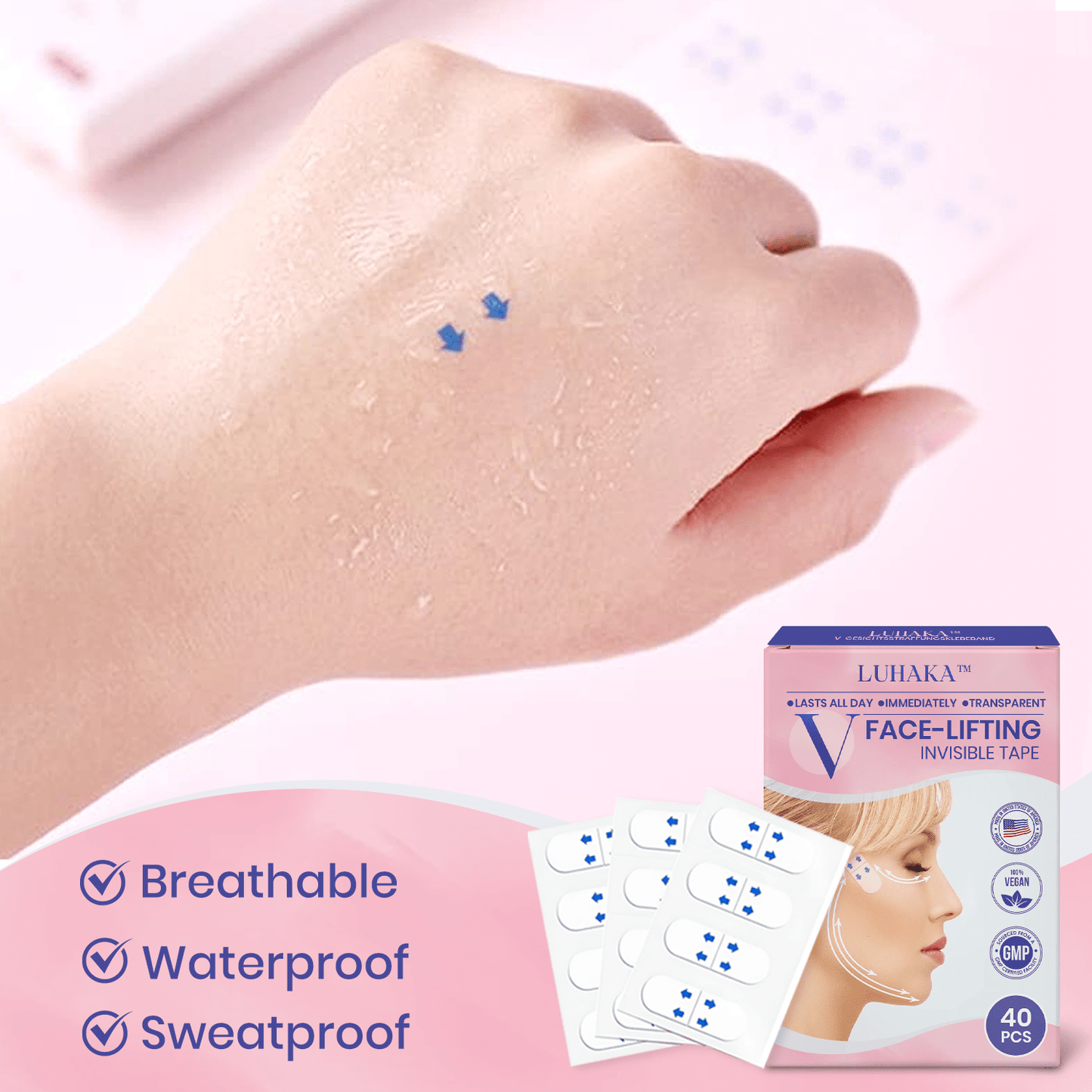 V-Face Lifting Invisible Adhesive Tape 10