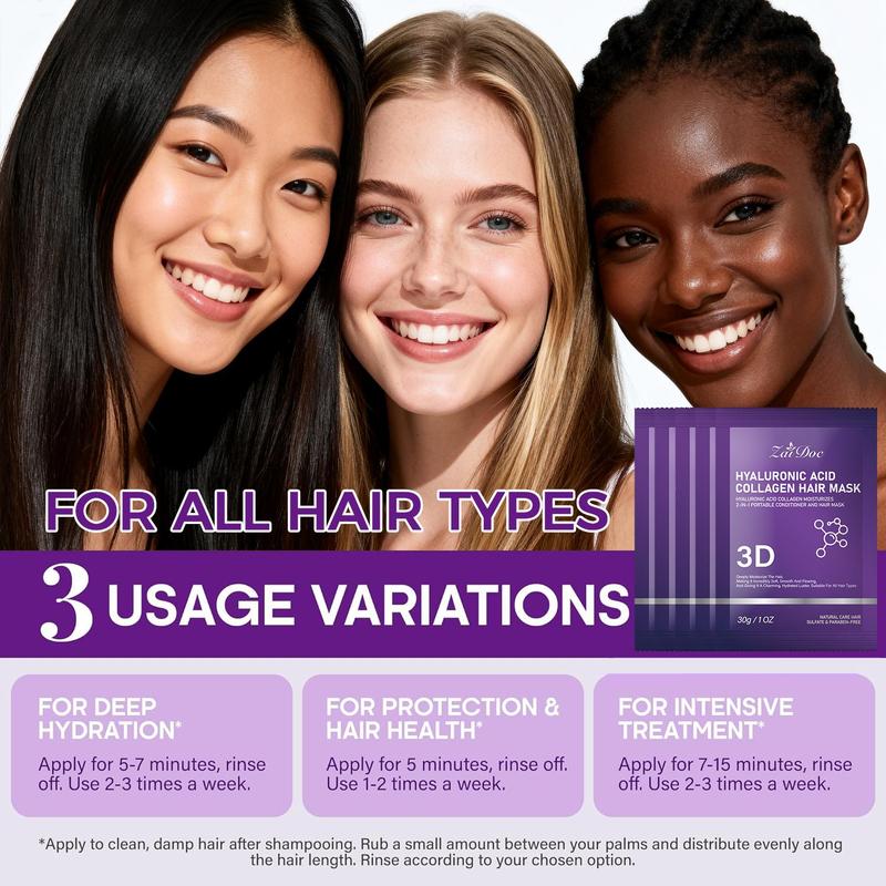 3D Hyaluronic Acid & Collagen Hair Mask 30g