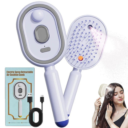 2-in-1 Hair Straightening Brush – Straighten, Detangle & Shine