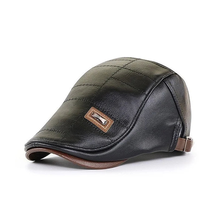 High Quality Trendy Leather Beret