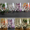 Four Seasons Tree Wine Glasses - Hand Painted Art