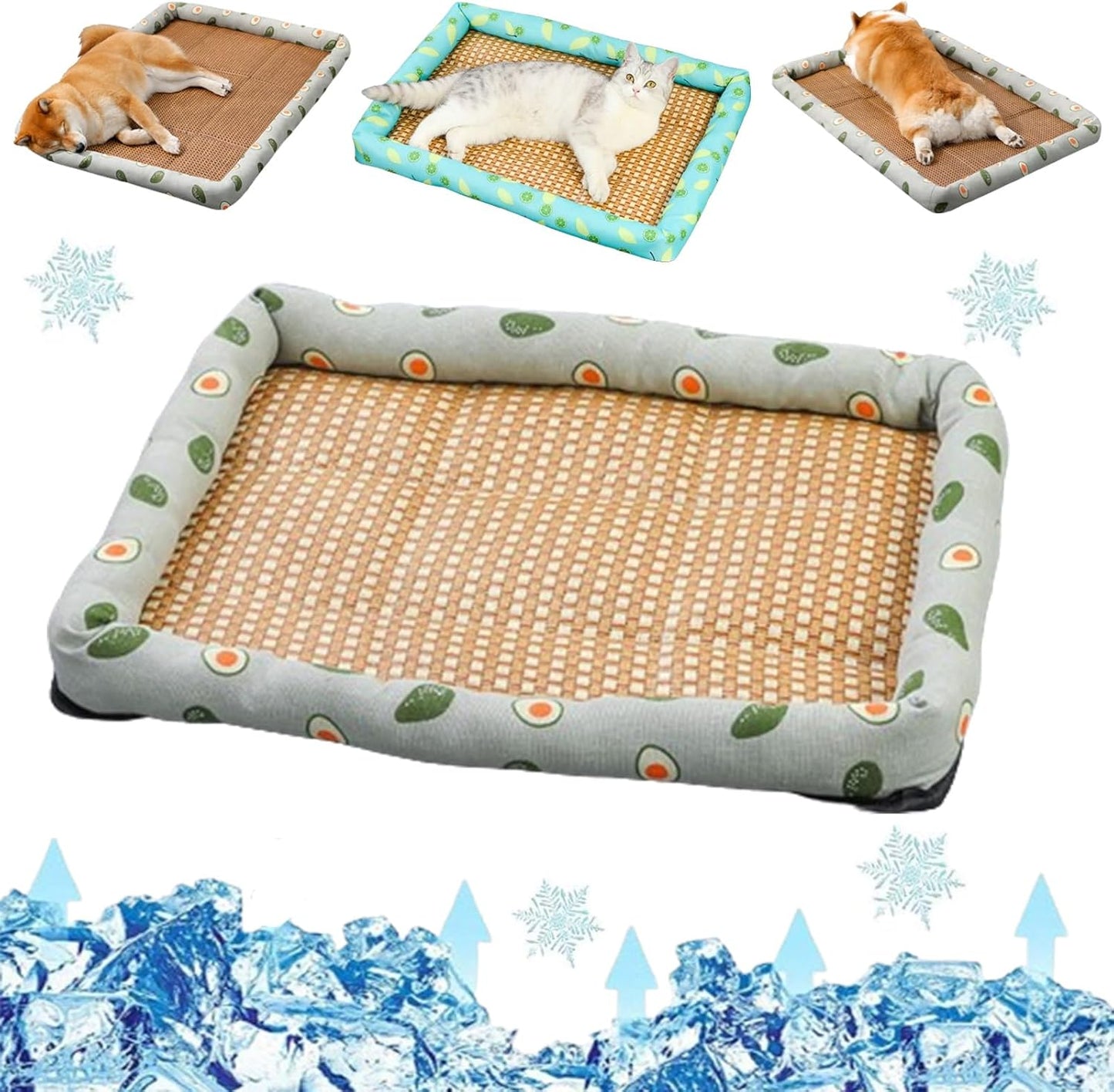 Breathable Rattan Cooling Pet Bed