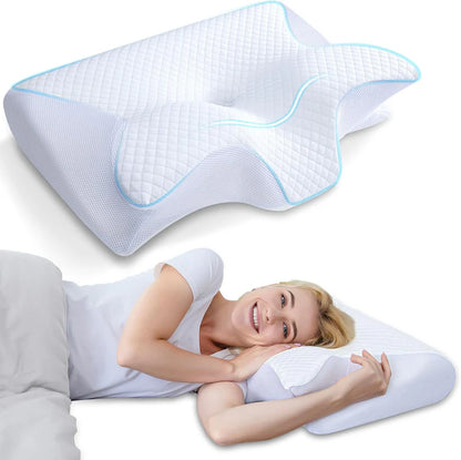 Orthopedic Butterfly Memory Foam Neck Pillow - Comfort & Massage Technology