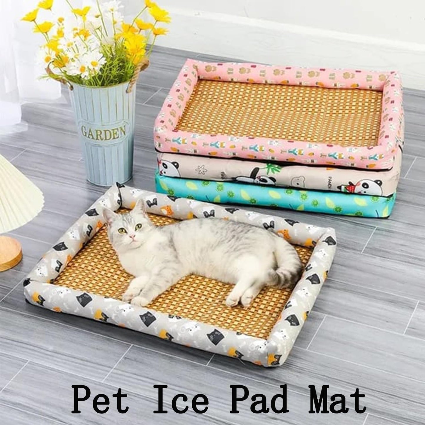Breathable Rattan Cooling Pet Bed