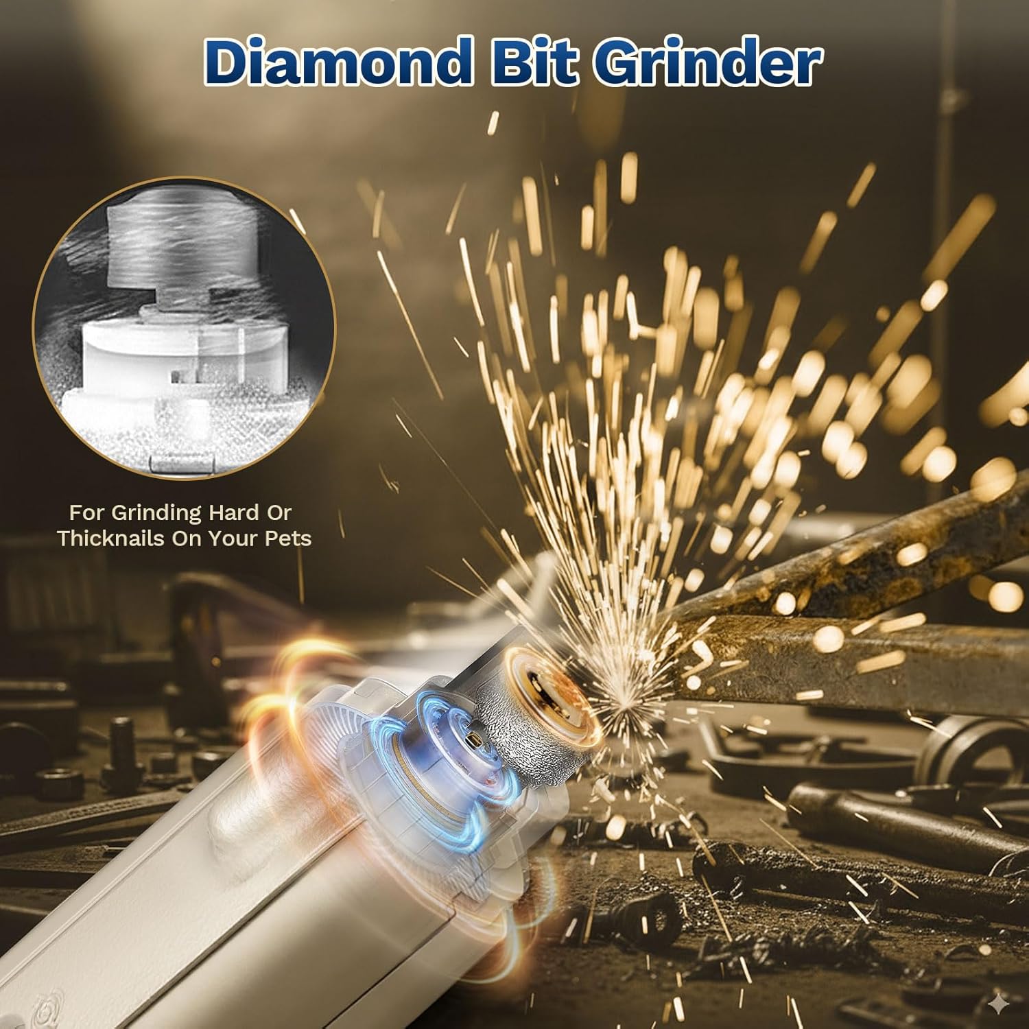 2-in-1 Pets nail grinder and clipper