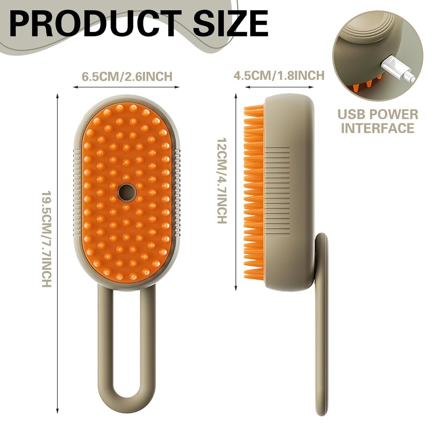 GentleMist™ Pet Grooming Brush | Spray Massage & Fur Remover