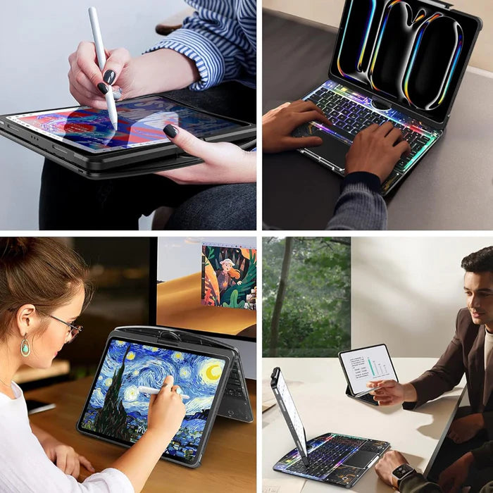 Transparent 360° iPad Keyboard Case