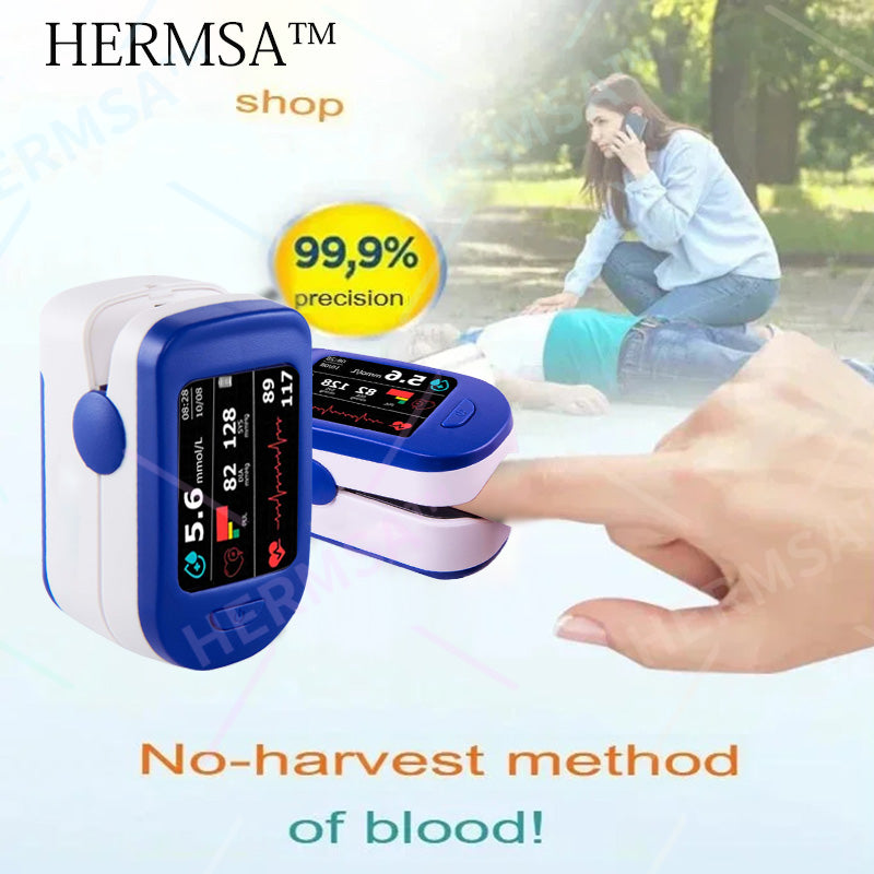 HERMSA™ High-Precision Multi-Purpose Non-Invasive Medical Device(For Blood Glucose, Blood Oxygen, and Blood Pressure Monitoring)[99.9% Accuracy]