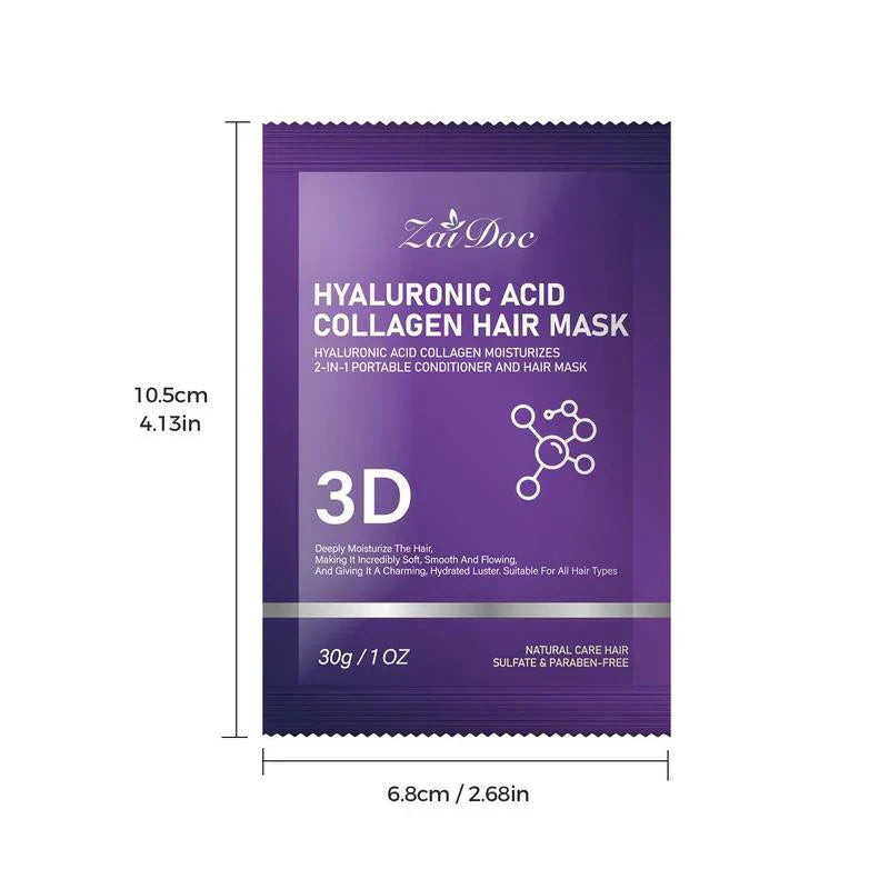 3D Hyaluronic Acid & Collagen Hair Mask 30g